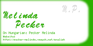 melinda pecker business card